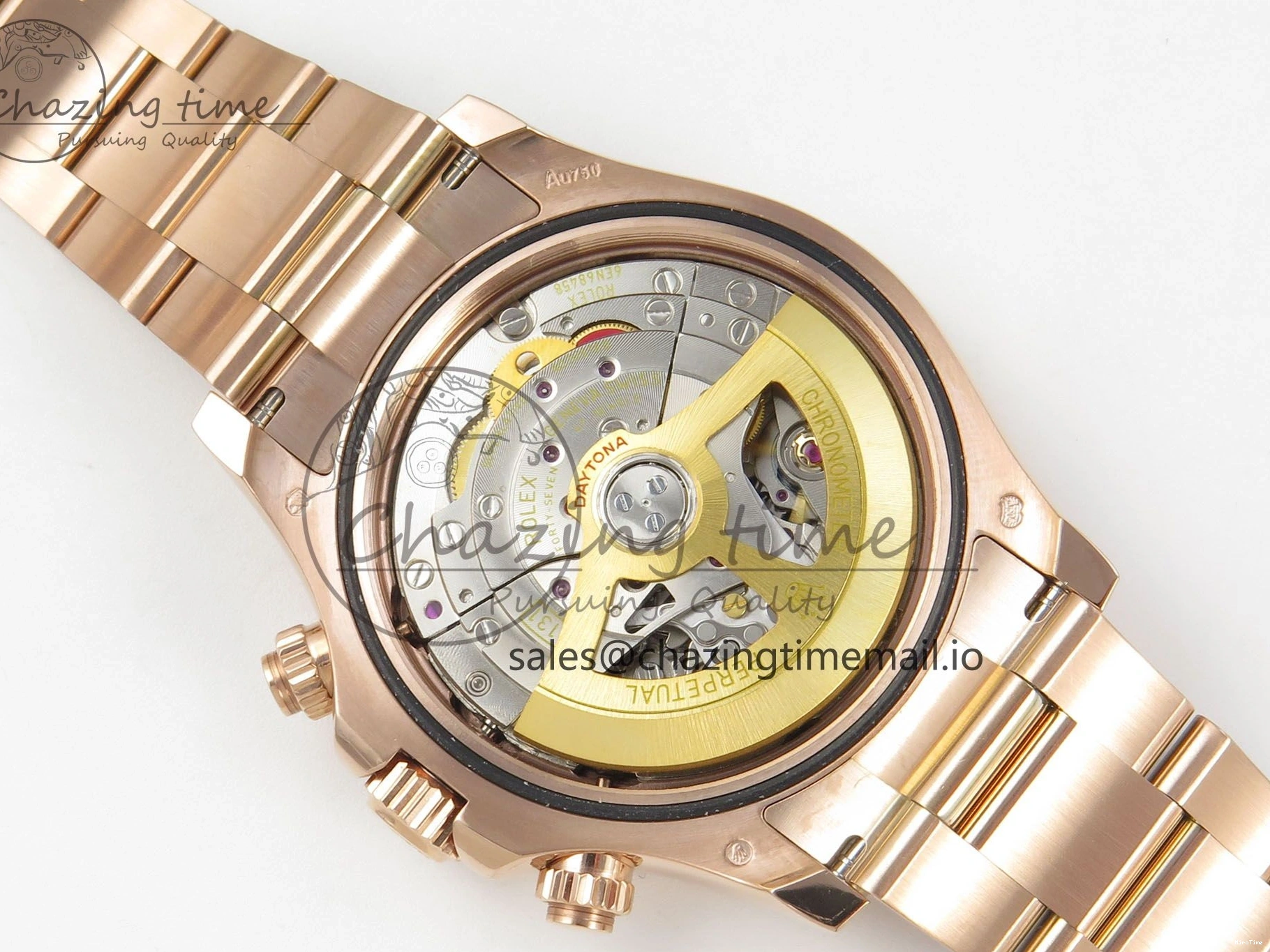 MiroTime 0130 WeatherProof Daytona 126505 RG Clean 1:1 Best Edition RG Champagne Stick Dial on RG Bracelet Super Clone DD 248
